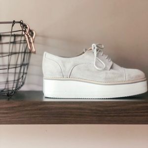 Genuine leather platform shoes